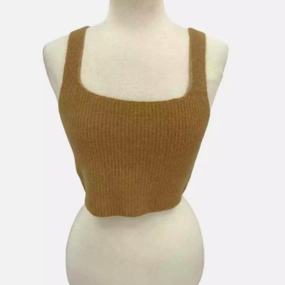NWT Everlane The Cozy Stretch Yak Wool Ribbed Crop Tank Sweater - Picture 3 of 10